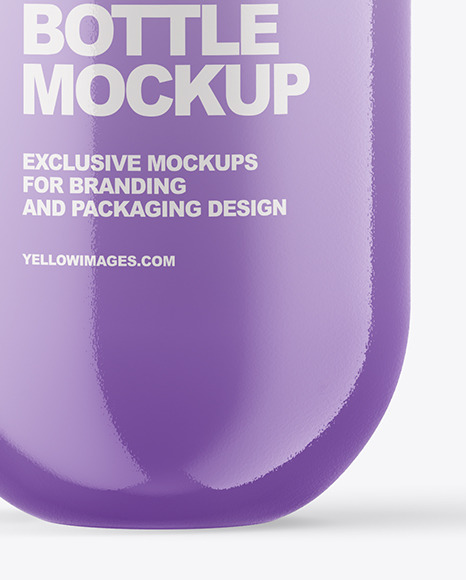 Glossy Plastic Bottle Mockup PSD #6