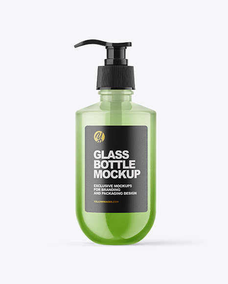 Clear Glass Bottle Mockup