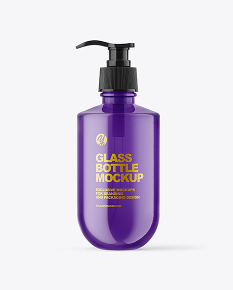 Clear Glass Bottle Mockup PSD #3