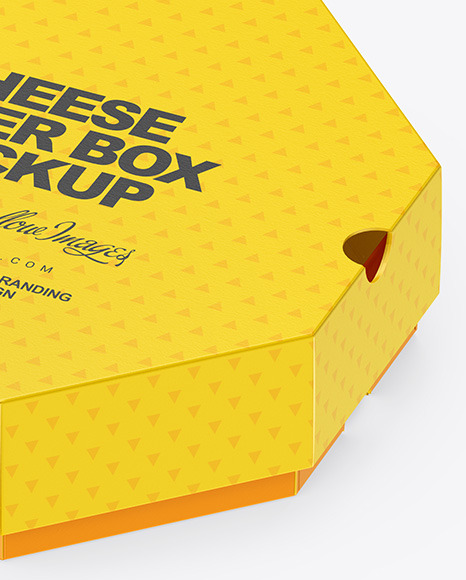 Cheese Paper Box Mockup PSD #1