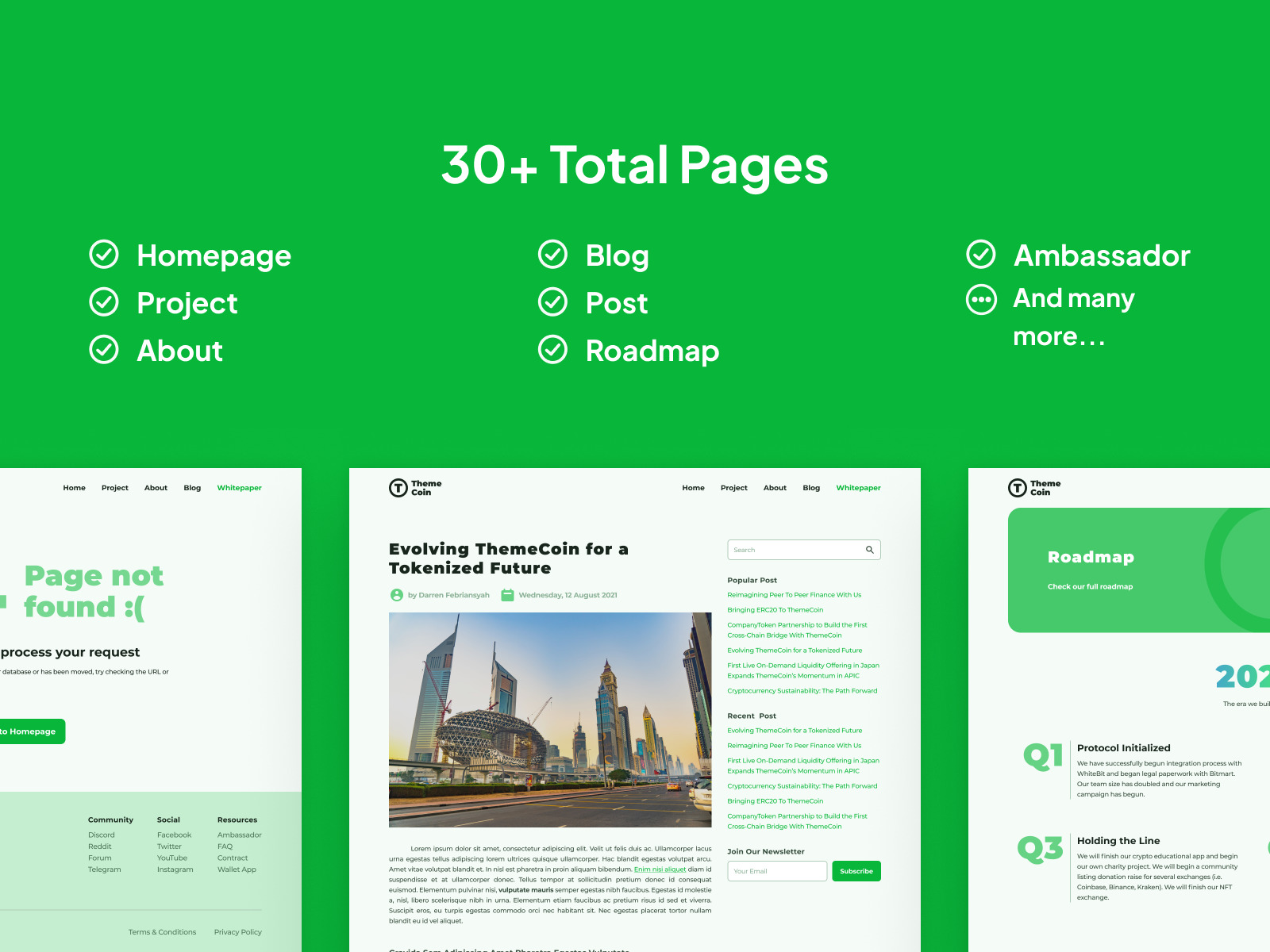 ThemeCoin - Responsive Cryptocurrency Web UI Kit