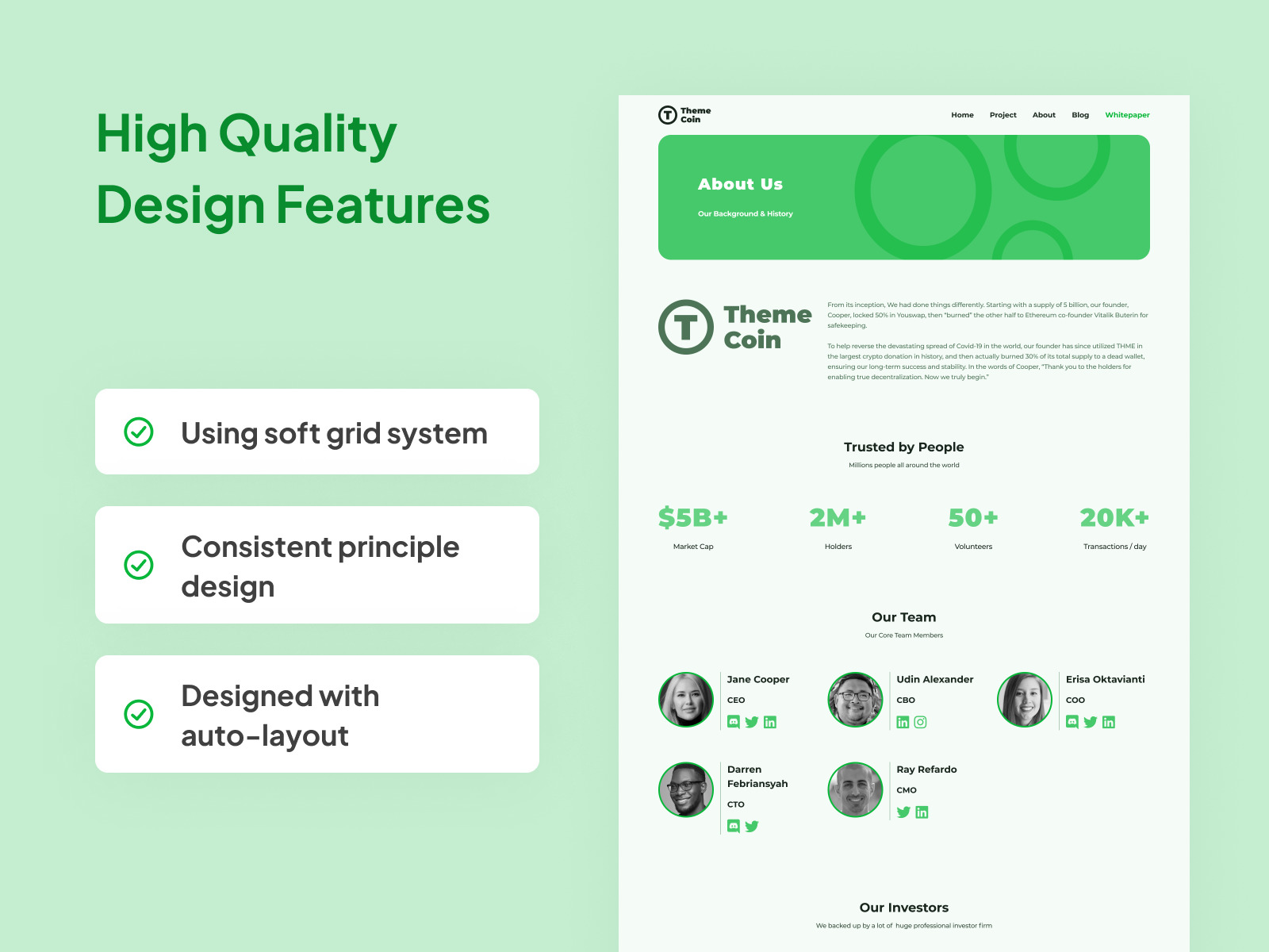 ThemeCoin - Responsive Cryptocurrency Web UI Kit