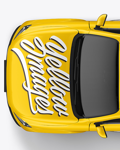 Luxury Pickup Truck Mockup - Top View Luxury Pickup Truck Mockup - Top View