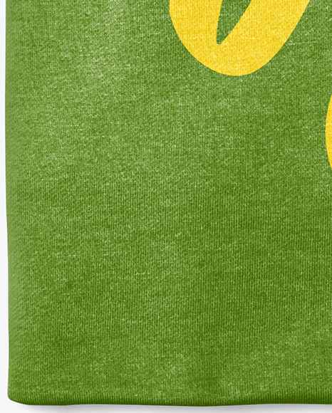 Folded Round Neck T Shirt Mockup PSD #5