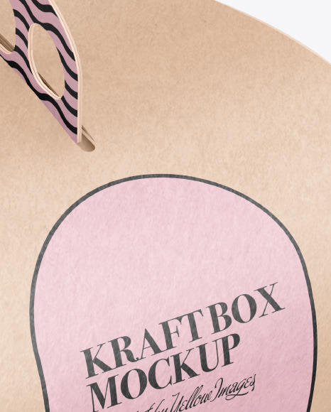 Kraft Box w/ Handle Mockup Kraft Box w/ Handle Mockup