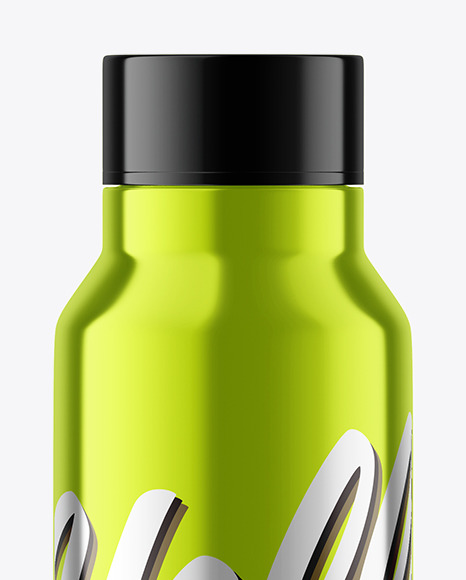 Glossy Metallic Thermo Water Bottle Mockup Glossy Metallic Thermo Water Bottle Mockup
