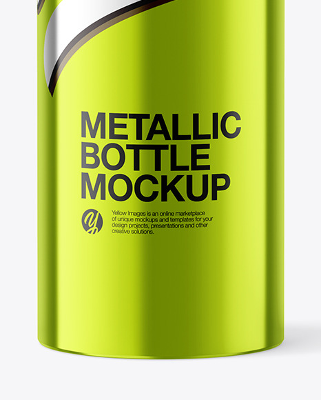 Glossy Metallic Thermo Water Bottle Mockup Glossy Metallic Thermo Water Bottle Mockup