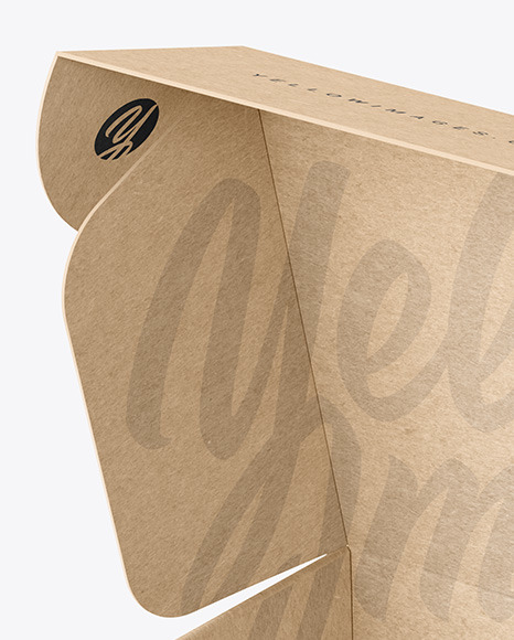 Opened Kraft Paper Mailing Box Mockup PSD #2