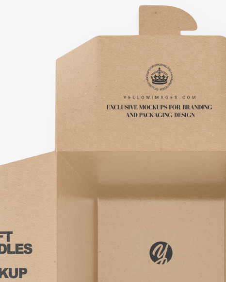 Kraft Noodles Box Mockup PSD #2