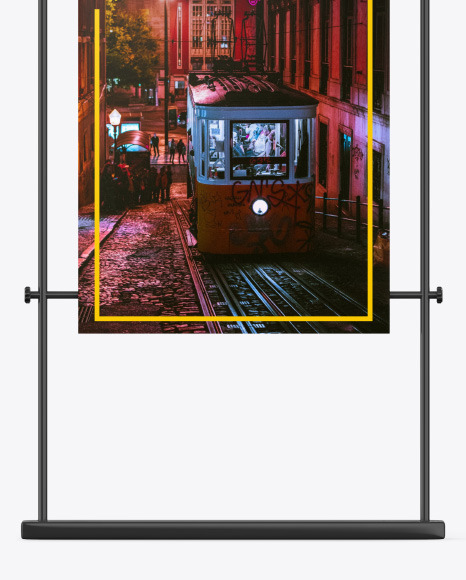 Stand with Poster Mockup PSD #1