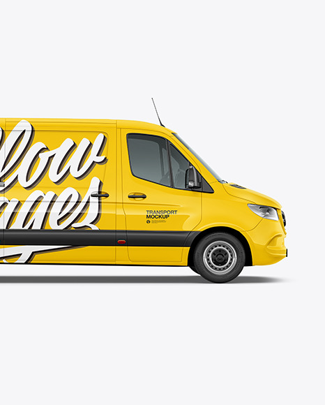 Panel Van Mockup - Side View
