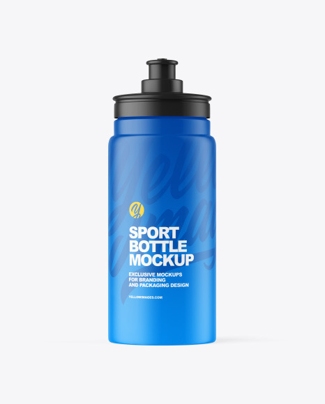 Matte Plastic Sport Bottle Mockup