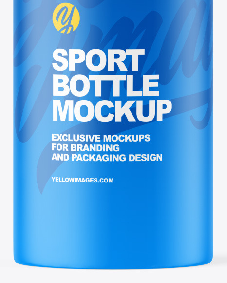 Matte Plastic Sport Bottle Mockup PSD #1
