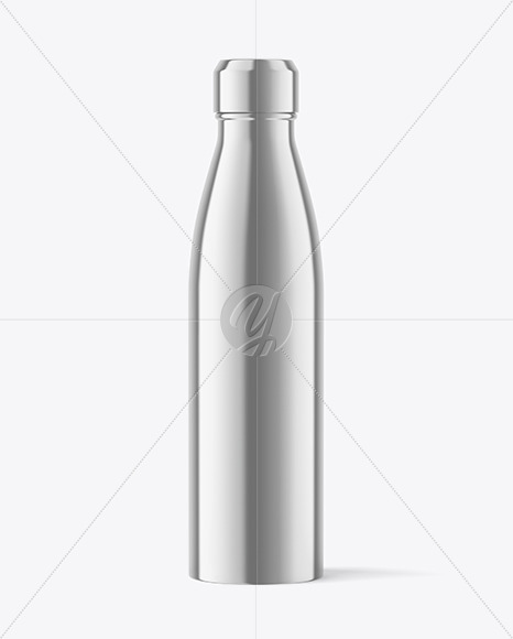 Glossy Metallic Bottle Mockup PSD #3