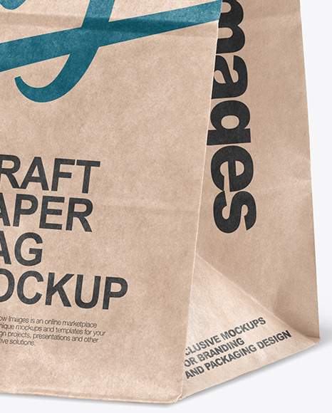 Kraft Paper Shopping Bag Mockup PSD #6