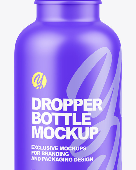 Matte Dropper Bottle Mockup PSD #6