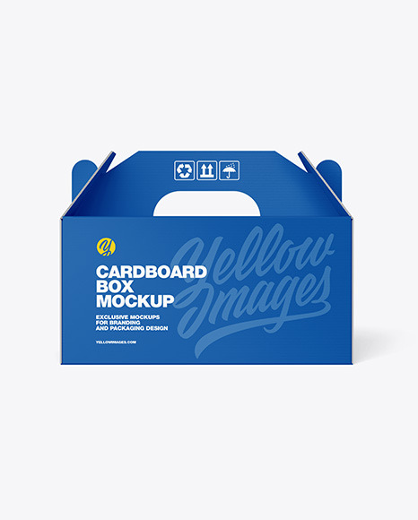 Download Cardboard Box w/ Handle Mockup PSD Mockups by Faisal Javed