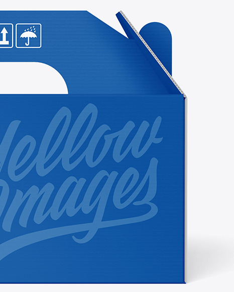 Cardboard Box w  Handle Mockup PSD #4