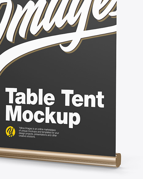 Metallic Table Tent Mockup billboard 4135