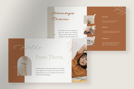 Therra - Elegant Fashion Brand Presentation PPT