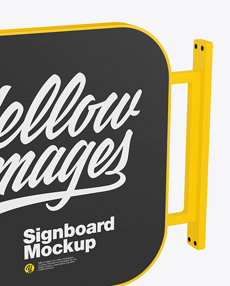 Signboard Mockup PSD #4