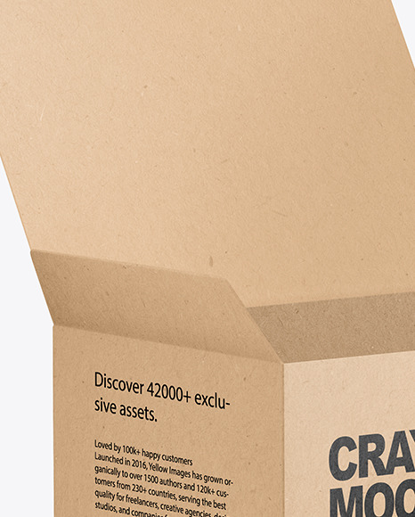 Kraft Paper Box with Crayons Mockup PSD #7