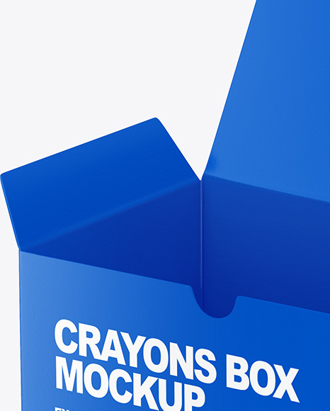 Paper Box with Crayons Mockup PSD #7