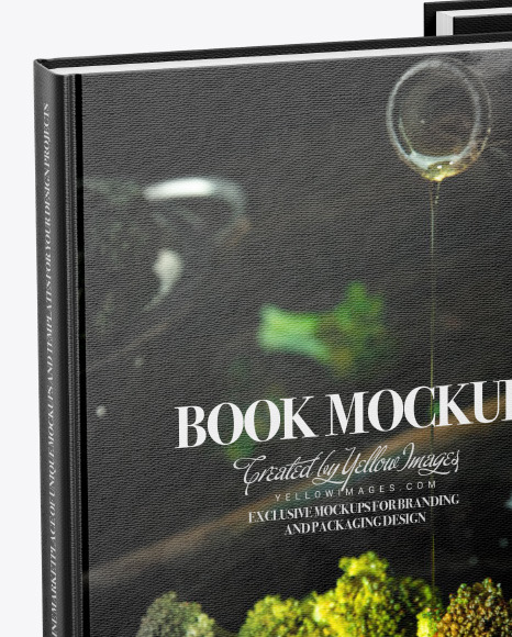 Two Books w  Fabric Cover Mockup PSD #2