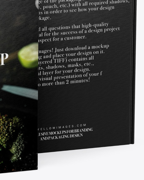 Two Books w  Fabric Cover Mockup PSD #1