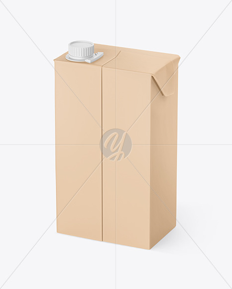Kraft Juice Box Mockup PSD #3