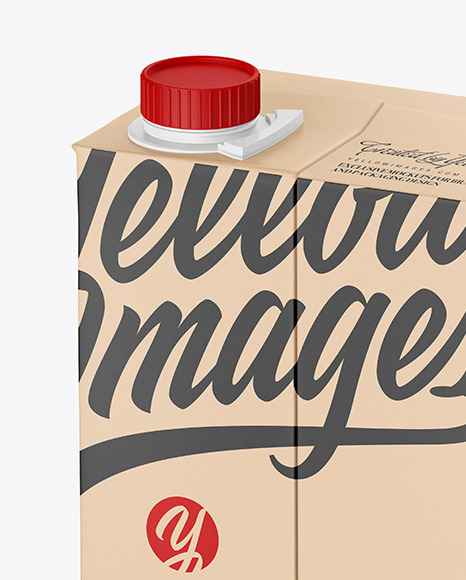 Kraft Juice Box Mockup PSD #2