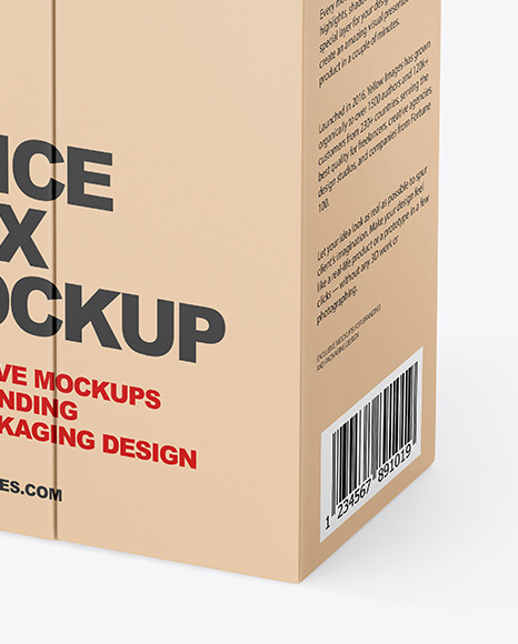 Kraft Juice Box Mockup PSD #6