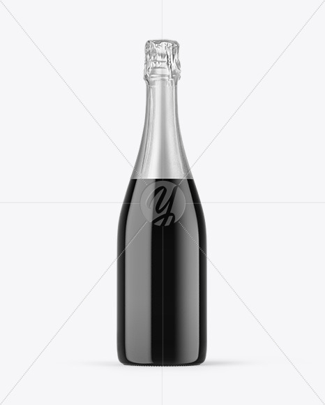 Dark Glass Champagne Bottle Mockup alcohol 91149