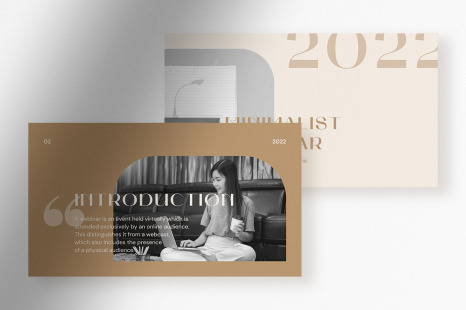 Latte Soft Brown Minimalist Webinar Presentation Canva