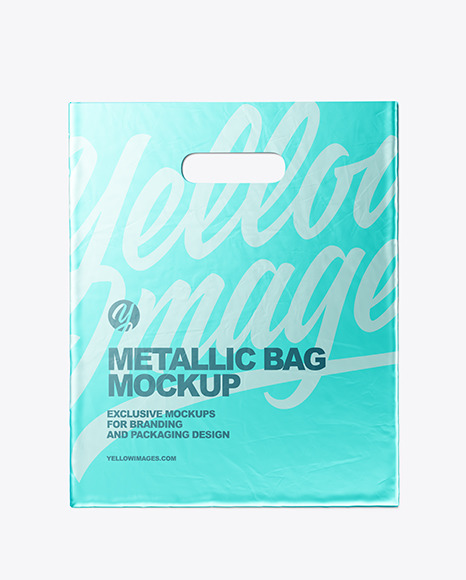 Metallic Carrier Bag Mockup