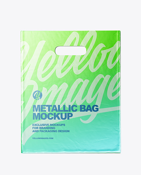 Metallic Carrier Bag Mockup PSD #1