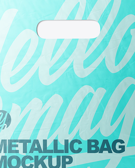 Metallic Carrier Bag Mockup PSD #6