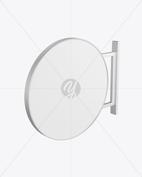 Metallic Signboard Mockup PSD #3