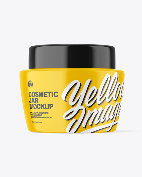 Glossy Plastic Cosmetic Jar Mockup PSD #2