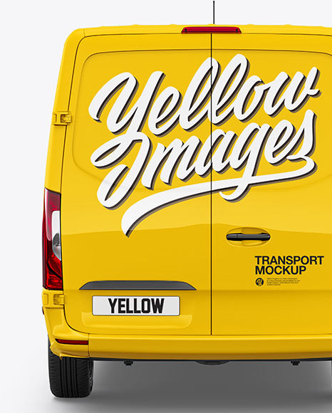 Panel Van Mockup - Back View