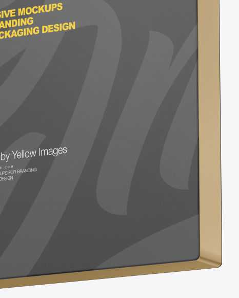 Metallic Rectangular Signboard Mockup PSD #1