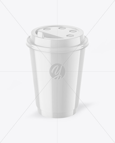 Glossy Paper Coffee Cup Mockup PSD #3