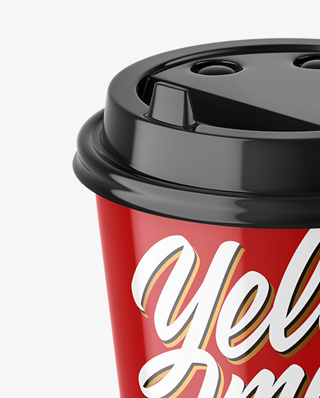 Glossy Paper Coffee Cup Mockup PSD #2