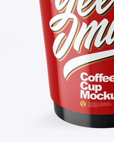 Glossy Paper Coffee Cup Mockup PSD #1