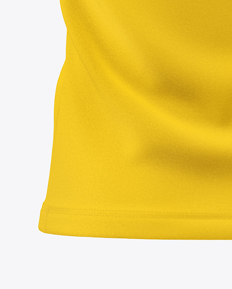 Men s Zip Polo T Shirt Mockup   Back View PSD #1