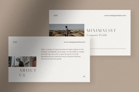 Beige Minimalist Company Profile Presentation Canva