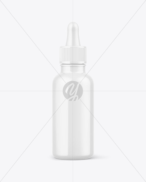 Glossy Dropper Bottle Mockup PSD #3