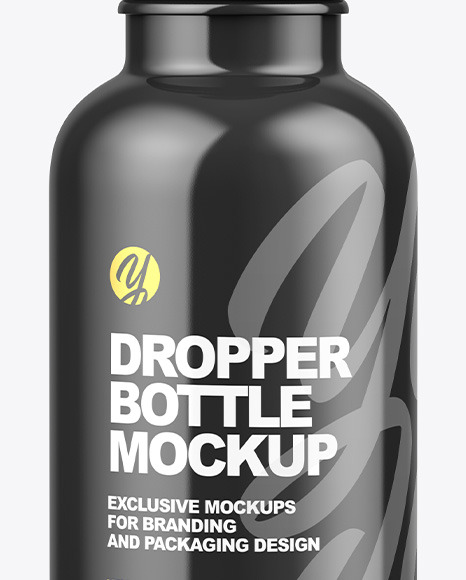 Glossy Dropper Bottle Mockup PSD #6
