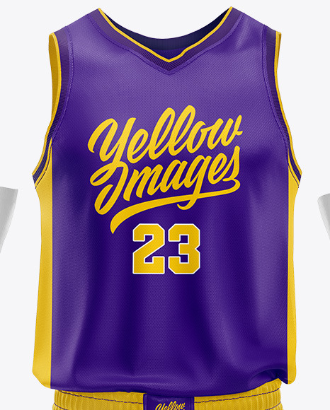 Basketball Kit Mockup   Front View PSD #2