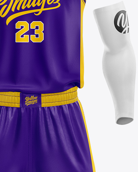 Basketball Kit Mockup   Front View PSD #1